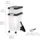 Iris Ohyama Dog Food Storage with Wheels, 45 L/15 kg, Black, Airtight Food Box, Dry Food, Food Container, for Dogs, Cats, Pet Food Container, Shovel, BPA-Free, Feeding Bin Iris Ohyama Dog Food Storage with Wheels, 45 L/15 kg, Black, Airtight Food Box, Dry Food, Food Container, for Dogs, Cats, Pet Food Container, Shovel, BPA-Free, Feeding Bin