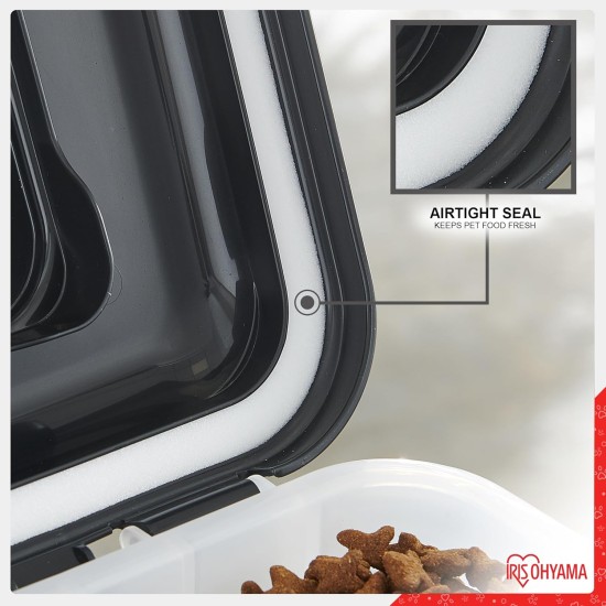 Iris Ohyama Dog Food Storage with Wheels, 45 L/15 kg, Black, Airtight Food Box, Dry Food, Food Container, for Dogs, Cats, Pet Food Container, Shovel, BPA-Free, Feeding Bin Iris Ohyama Dog Food Storage with Wheels, 45 L/15 kg, Black, Airtight Food Box, Dry Food, Food Container, for Dogs, Cats, Pet Food Container, Shovel, BPA-Free, Feeding Bin