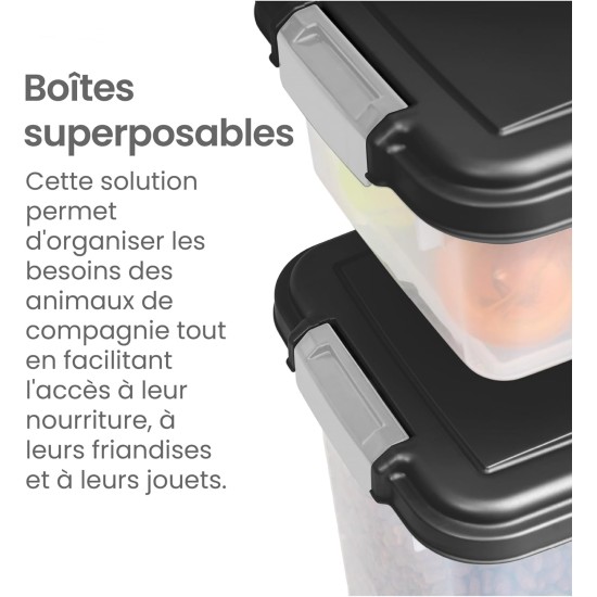 Iris Ohyama Dog Food Storage with Wheels, 45 L/15 kg, Black, Airtight Food Box, Dry Food, Food Container, for Dogs, Cats, Pet Food Container, Shovel, BPA-Free, Feeding Bin Iris Ohyama Dog Food Storage with Wheels, 45 L/15 kg, Black, Airtight Food Box, Dry Food, Food Container, for Dogs, Cats, Pet Food Container, Shovel, BPA-Free, Feeding Bin