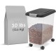 Iris Ohyama Dog Food Storage with Wheels, 45 L/15 kg, Black, Airtight Food Box, Dry Food, Food Container, for Dogs, Cats, Pet Food Container, Shovel, BPA-Free, Feeding Bin Iris Ohyama Dog Food Storage with Wheels, 45 L/15 kg, Black, Airtight Food Box, Dry Food, Food Container, for Dogs, Cats, Pet Food Container, Shovel, BPA-Free, Feeding Bin