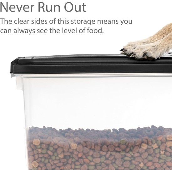 Iris Ohyama Dog Food Storage with Wheels, 45 L/15 kg, Black, Airtight Food Box, Dry Food, Food Container, for Dogs, Cats, Pet Food Container, Shovel, BPA-Free, Feeding Bin Iris Ohyama Dog Food Storage with Wheels, 45 L/15 kg, Black, Airtight Food Box, Dry Food, Food Container, for Dogs, Cats, Pet Food Container, Shovel, BPA-Free, Feeding Bin