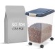 Iris Ohyama Dog Food Storage with Wheels, 45 L/15 kg, Black, Airtight Food Box, Dry Food, Food Container, for Dogs, Cats, Pet Food Container, Shovel, BPA-Free, Feeding Bin Iris Ohyama Dog Food Storage with Wheels, 45 L/15 kg, Black, Airtight Food Box, Dry Food, Food Container, for Dogs, Cats, Pet Food Container, Shovel, BPA-Free, Feeding Bin