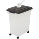 Iris Ohyama Dog Food Storage with Wheels, 45 L/15 kg, Black, Airtight Food Box, Dry Food, Food Container, for Dogs, Cats, Pet Food Container, Shovel, BPA-Free, Feeding Bin Iris Ohyama Dog Food Storage with Wheels, 45 L/15 kg, Black, Airtight Food Box, Dry Food, Food Container, for Dogs, Cats, Pet Food Container, Shovel, BPA-Free, Feeding Bin