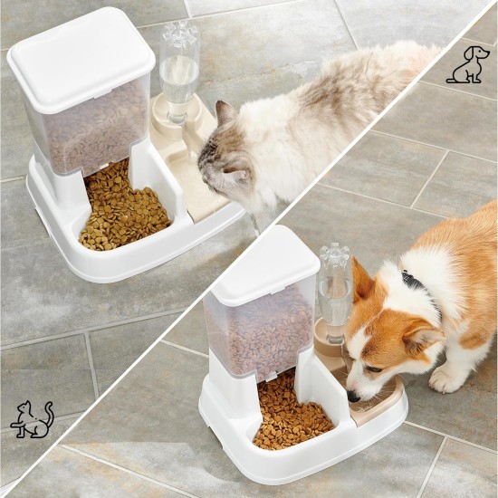 Iris Ohyama, Set of 2 Raised Slow Feeder Bowls, Dog Feeding Bowls, D29 x W54 x H31 cm, Set of 2, Foldable and Digestive Friendly, PEF-L, for Dogs, White Iris Ohyama, Set of 2 Raised Slow Feeder Bowls, Dog Feeding Bowls, D29 x W54 x H31 cm, Set of 2, Foldable and Digestive Friendly, PEF-L, for Dogs, White