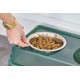 Iris Ohyama, Set of 2 Raised Slow Feeder Bowls, Dog Feeding Bowls, D29 x W54 x H31 cm, Set of 2, Foldable and Digestive Friendly, PEF-L, for Dogs, White