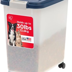 Iris USA Airtight Pet Food Container, 33 L, Navy/Pearl Iris USA Airtight Pet Food Container, 33 L, Navy/Pearl
