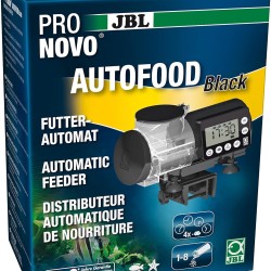 JBL Pronovo Autofood Automatic Feeder for Aquarium, Feeding with Fish Feed Granules up to 4x a day, Includes Holder and Adapter Ring to Extend Volume to 375 ml, Black JBL Pronovo Autofood Automatic Feeder for Aquarium, Feeding with Fish Feed Granules up to 4x a day, Includes Holder and Adapter Ring to Extend Volume to 375 ml, Black