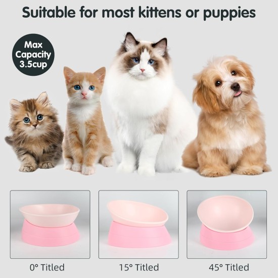 JWPC Bulldog Pet Bowl, Non-Slip Dog Cat Feeding Bowl, Removable Rubber Feeding Bowl, Sterile, Inclined with Slanted Base (Grey, 2 Cup) JWPC Bulldog Pet Bowl, Non-Slip Dog Cat Feeding Bowl, Removable Rubber Feeding Bowl, Sterile, Inclined with Slanted Base (Grey, 2 Cup)