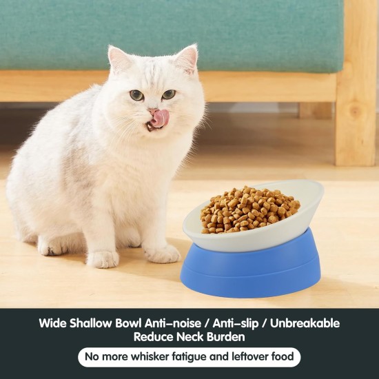 JWPC Bulldog Pet Bowl, Non-Slip Dog Cat Feeding Bowl, Removable Rubber Feeding Bowl, Sterile, Inclined with Slanted Base (Grey, 2 Cup) JWPC Bulldog Pet Bowl, Non-Slip Dog Cat Feeding Bowl, Removable Rubber Feeding Bowl, Sterile, Inclined with Slanted Base (Grey, 2 Cup)