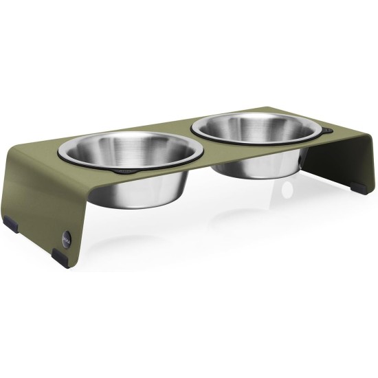 Jaska ARC Dog Bar Raised Feeding Station Stainless Steel and Steel (Grey, XL) Jaska ARC Dog Bar Raised Feeding Station Stainless Steel and Steel (Grey, XL)
