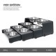 Jaska ARC Dog Bar Raised Feeding Station Stainless Steel and Steel (Grey, XL)