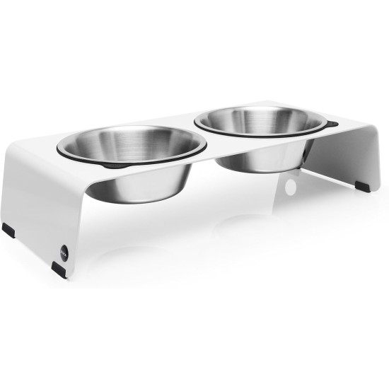 Jaska ARC Dog Bar Raised Feeding Station Stainless Steel and Steel (Grey, XL) Jaska ARC Dog Bar Raised Feeding Station Stainless Steel and Steel (Grey, XL)