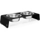 Jaska ARC Dog Bar Raised Feeding Station Stainless Steel and Steel (Grey, XL)