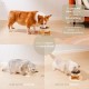 KOALOS® Raised Ceramic Anti Slinging Bowl with Bamboo Stand - Feeding Bowl for Cats and Small Dogs with Non-Slip Stickers - Slow Feeding Dog Bowl and Cat Bowl [Bowl Mat Included]