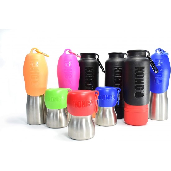 KONG H2O Insulated Water Bottle and Travel Bowl 750ml Blue KONG H2O Insulated Water Bottle and Travel Bowl 750ml Blue
