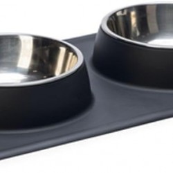 Karlie Silicone Inox Dinner Set Dex 700 ml Black 2 x 350 ml 522624 Karlie Silicone Inox Dinner Set Dex 700 ml Black 2 x 350 ml 522624