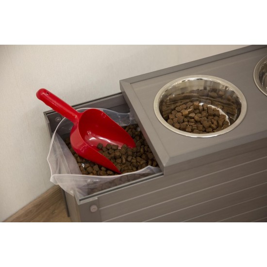 Kerbl 80529 Eco Food and Drinking Bar (Colour Grey/Brown, L x W x H 54 x 30 x 39.5 cm, with 2 x 1200 ml Capacity, with Storage Space) Kerbl 80529 Eco Food and Drinking Bar (Colour Grey/Brown, L x W x H 54 x 30 x 39.5 cm, with 2 x 1200 ml Capacity, with Storage Space)