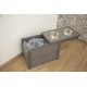 Kerbl 80529 Eco Food and Drinking Bar (Colour Grey/Brown, L x W x H 54 x 30 x 39.5 cm, with 2 x 1200 ml Capacity, with Storage Space) Kerbl 80529 Eco Food and Drinking Bar (Colour Grey/Brown, L x W x H 54 x 30 x 39.5 cm, with 2 x 1200 ml Capacity, with Storage Space)