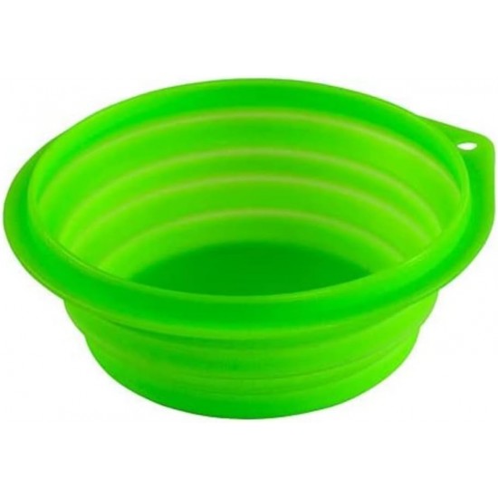 Kerbl Foldable Silicon Travel Bowl, 1000 ml, Green Kerbl Foldable Silicon Travel Bowl, 1000 ml, Green