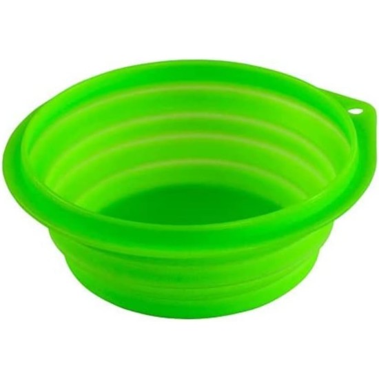 Kerbl Foldable Silicon Travel Bowl, 1000 ml, Green Kerbl Foldable Silicon Travel Bowl, 1000 ml, Green