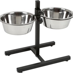 Kerbl Food Bar, Dog Feeding Bowl, Height Adjustable, Stainless Steel Bowls, 1800 ml, 2800 ml Kerbl Food Bar, Dog Feeding Bowl, Height Adjustable, Stainless Steel Bowls, 1800 ml, 2800 ml