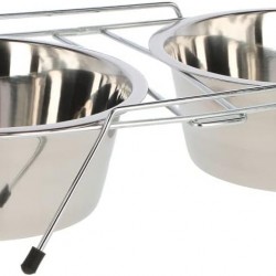 Kerbl Metal Twin Feeder includes 2 Bowls, 1800 ml Kerbl Metal Twin Feeder includes 2 Bowls, 1800 ml