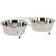 Kerbl Metal Twin Feeder includes 2 Bowls, 1800 ml