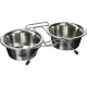 Kerbl Metal Twin Feeder includes 2 Bowls, 1800 ml