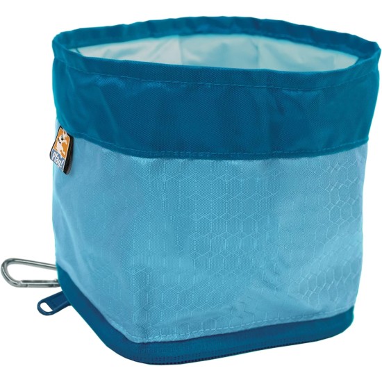 Kurgo Collapsible Dog Food and Water Bowl with Carabiner Hook and Clasp 1.4L Capacity Blue Kurgo Collapsible Dog Food and Water Bowl with Carabiner Hook and Clasp 1.4L Capacity Blue