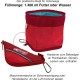 Kurgo Collapsible Dog Food and Water Bowl with Carabiner Hook and Clasp 1.4L Capacity Blue Kurgo Collapsible Dog Food and Water Bowl with Carabiner Hook and Clasp 1.4L Capacity Blue