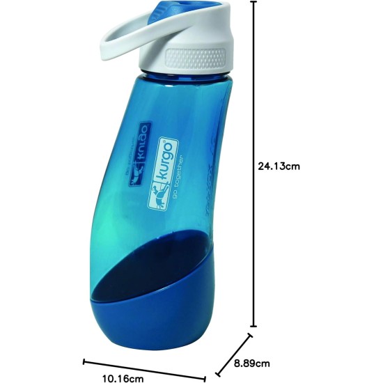 Kurgo Gourd PVC BPA Free Dog Water Bottle & Bowl, 750ml Bottle, 250ml Bowl, Blue, 1 Count (Pack of 1) Kurgo Gourd PVC BPA Free Dog Water Bottle & Bowl, 750ml Bottle, 250ml Bowl, Blue, 1 Count (Pack of 1)