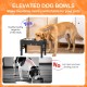 LAKIPETN Elevated Dog Bowls with 2 Stainless Steel Feeding Bowls Stand 5 Height Adjustable Raised Dog Bowl Adjustable to 3.1" 9" 10" No Spill for Small Dogs Medium/Large Dogs LAKIPETN Elevated Dog Bowls with 2 Stainless Steel Feeding Bowls Stand 5 Height Adjustable Raised Dog Bowl Adjustable to 3.1" 9" 10" No Spill for Small Dogs Medium/Large Dogs
