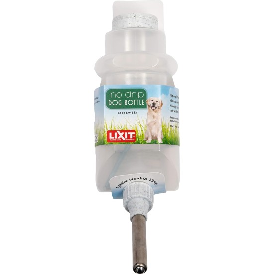 Lixit Top Fill Water Bottle for Dogs - Non Drip - 1 Piece, White Lixit Top Fill Water Bottle for Dogs - Non Drip - 1 Piece, White