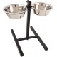 Love Story, Dog Bar, 2 Bowls, Stainless Steel, Metal Holder, Height Adjustable, 43 cm, 2 x 1500 ml, Diameter 21/14.5 cm Love Story, Dog Bar, 2 Bowls, Stainless Steel, Metal Holder, Height Adjustable, 43 cm, 2 x 1500 ml, Diameter 21/14.5 cm