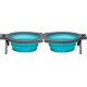 Loving Pets Bella Roma Travel Double Dog Feeder Medium Travel Double Diner, Blue Loving Pets Bella Roma Travel Double Dog Feeder Medium Travel Double Diner, Blue