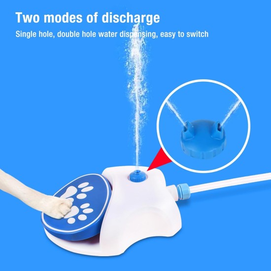 MENDUNER Dog Sprinkler for Outdoor Use, Dog Water Fountain, Step On Activated Dog Water Dispenser, Dog Sprinkler, Drinking Water Dispenser with Hose, Dog Water Toy MENDUNER Dog Sprinkler for Outdoor Use, Dog Water Fountain, Step On Activated Dog Water Dispenser, Dog Sprinkler, Drinking Water Dispenser with Hose, Dog Water Toy