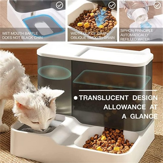 MMIAOO 2-in-1 Automatic Pet Food and Water Dispenser, Cat Food Dispenser, Dog Water Dispenser, Automatic Pet Feeder (Blue) MMIAOO 2-in-1 Automatic Pet Food and Water Dispenser, Cat Food Dispenser, Dog Water Dispenser, Automatic Pet Feeder (Blue)