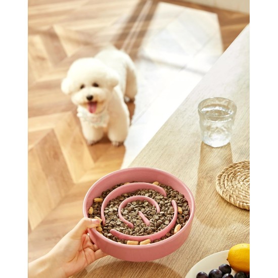 MOPANG Anti-Sling Dog Bowl, Ceramic Slinging Bowl, Raised Ceramic Slow Feeder for Dogs, Slow Feeding for Medium/Large Dogs, Diameter 21 cm, 1000 ml, Dark Grey MOPANG Anti-Sling Dog Bowl, Ceramic Slinging Bowl, Raised Ceramic Slow Feeder for Dogs, Slow Feeding for Medium/Large Dogs, Diameter 21 cm, 1000 ml, Dark Grey