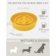 MOPANG Anti-Sling Dog Bowl, Ceramic Slinging Bowl, Raised Ceramic Slow Feeder for Dogs, Slow Feeding for Medium/Large Dogs, Diameter 21 cm, 1000 ml, Navy Blue