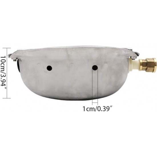 MUALROUS Stainless Steel Pet Water Dryer with Drain Plug and Connector, Automatic Float Water Bowl for Dogs and Farm Animals MUALROUS Stainless Steel Pet Water Dryer with Drain Plug and Connector, Automatic Float Water Bowl for Dogs and Farm Animals