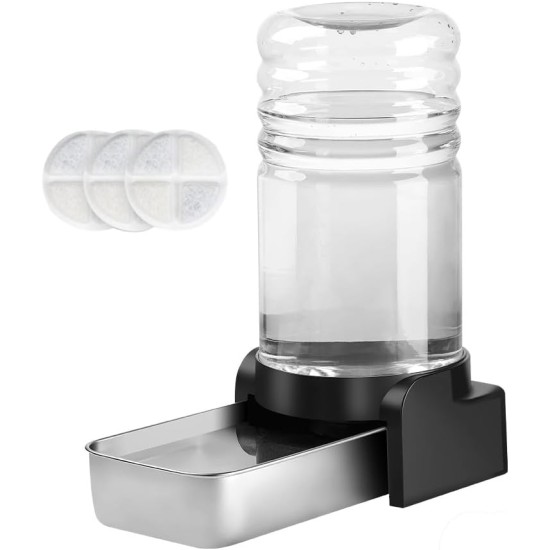Marchul 3.8 L Drinking Fountain for Dogs and Cats, Automatic Drinking Fountain with Stainless Steel Water Bowl and 3 Filters, Pet Water Dispenser with Large Capacity for Medium and Large Pets Marchul 3.8 L Drinking Fountain for Dogs and Cats, Automatic Drinking Fountain with Stainless Steel Water Bowl and 3 Filters, Pet Water Dispenser with Large Capacity for Medium and Large Pets