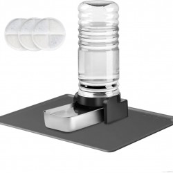 Marchul Automatic Water Dispenser for Dogs, 7.2 L, Stainless Steel Water Bowl with 3 Filters and Placemat Marchul Automatic Water Dispenser for Dogs, 7.2 L, Stainless Steel Water Bowl with 3 Filters and Placemat