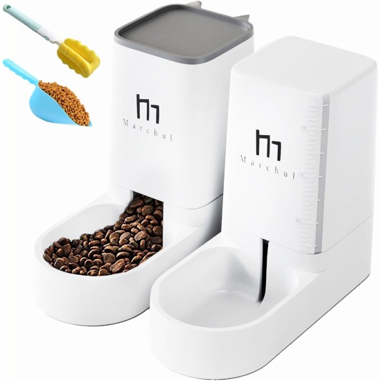 Marchul Cat Dog Feeder and Water Dispenser Self Dispensing Feeder Water Dispenser (Feeder + Water Dispenser + Mat) Marchul Cat Dog Feeder and Water Dispenser Self Dispensing Feeder Water Dispenser (Feeder + Water Dispenser + Mat)