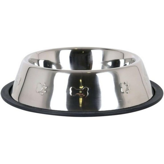Mascotas Non-Slip Feeding Bowl for Dogs and Cats, 26 x 6 cm, Stainless Steel Mascotas Non-Slip Feeding Bowl for Dogs and Cats, 26 x 6 cm, Stainless Steel