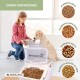 Mobiclinic® Pet Food Container, Feedpet, Capacity 20 L, Hermetic Closure, 23 x 25, 5 x 36, 5 cm, Includes Scoop and Measuring Cup, with Wheels, Transparent Window