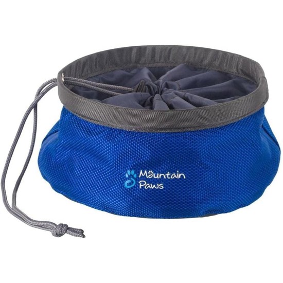 Mountain Paws Collapsible Dog Food Bowl Blue Small Mountain Paws Collapsible Dog Food Bowl Blue Small