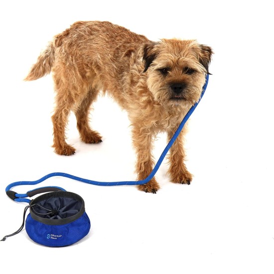 Mountain Paws Collapsible Dog Food Bowl Blue Small Mountain Paws Collapsible Dog Food Bowl Blue Small