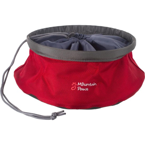 Mountain Paws Collapsible Dog Food Bowl Large Red Mountain Paws Collapsible Dog Food Bowl Large Red