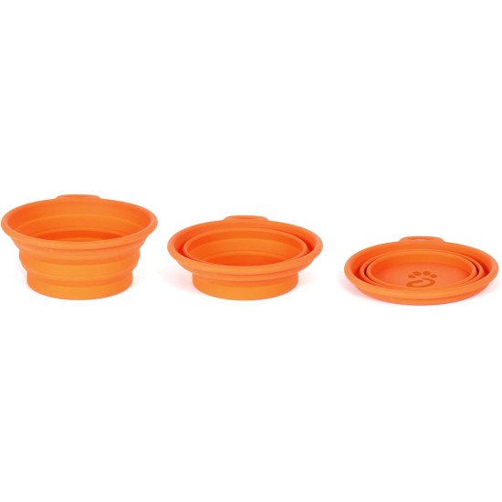 Mountain Paws Collapsible Silicone Dog Bowl with Attachment Loop Mountain Paws Collapsible Silicone Dog Bowl with Attachment Loop