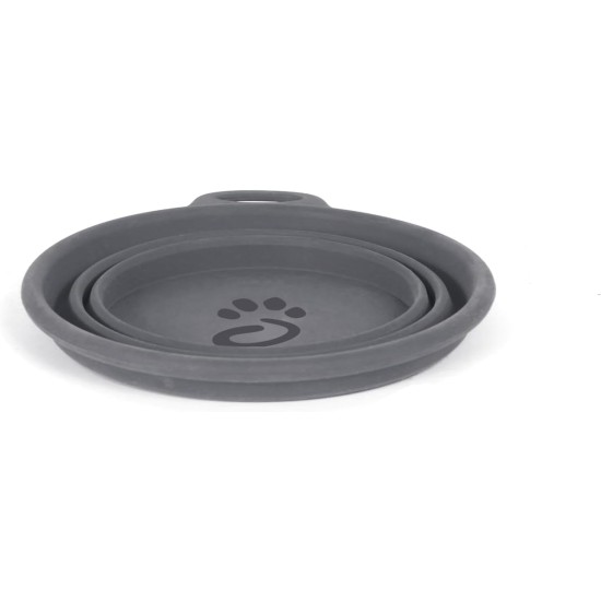 Mountain Paws Zusammenklappbarer Hundenapf aus Silikon mit Befestigungsschlaufe Mountain Paws Zusammenklappbarer Hundenapf aus Silikon mit Befestigungsschlaufe